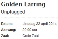 Golden Earring show promotion Drachten - De Lawei